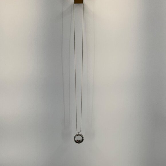 Silver Floating Charm Locket Necklace & 925 silver Chain Includes "Grandkids" He - Picture 1 of 5